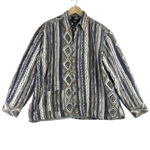 Grit Iron Workwear Shirt Jacket Mens XL Button Up Aztec Sherpa Lined Barn READ